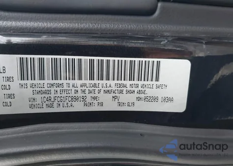 2015 Jeep Grand Cherokee Overland z USA, uszkodzony, nr VIN 1C4RJFCG1FC890192